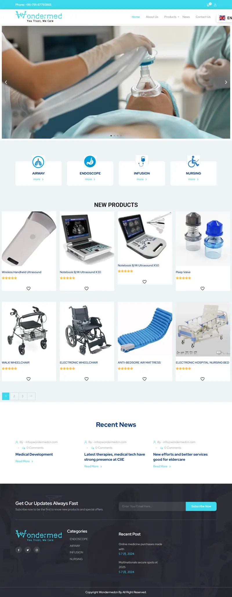 Professional Medical Supplier 网页长截图